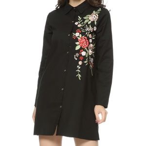 Embroidery Long Shirt Dress